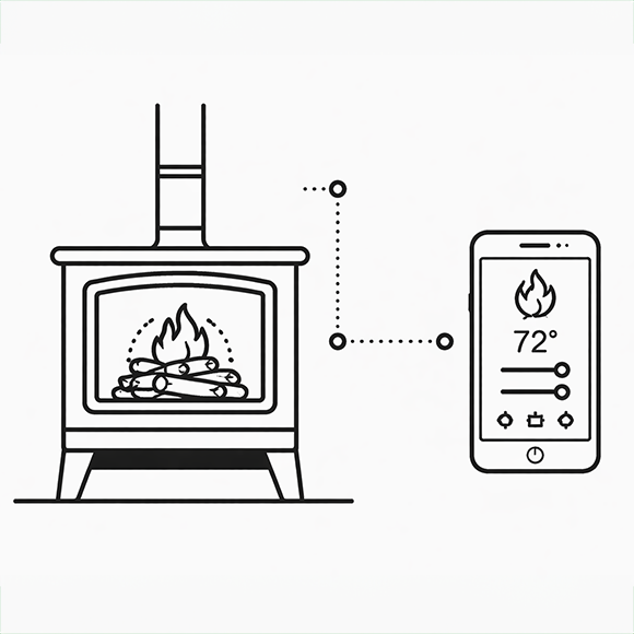 Smart stove with control 